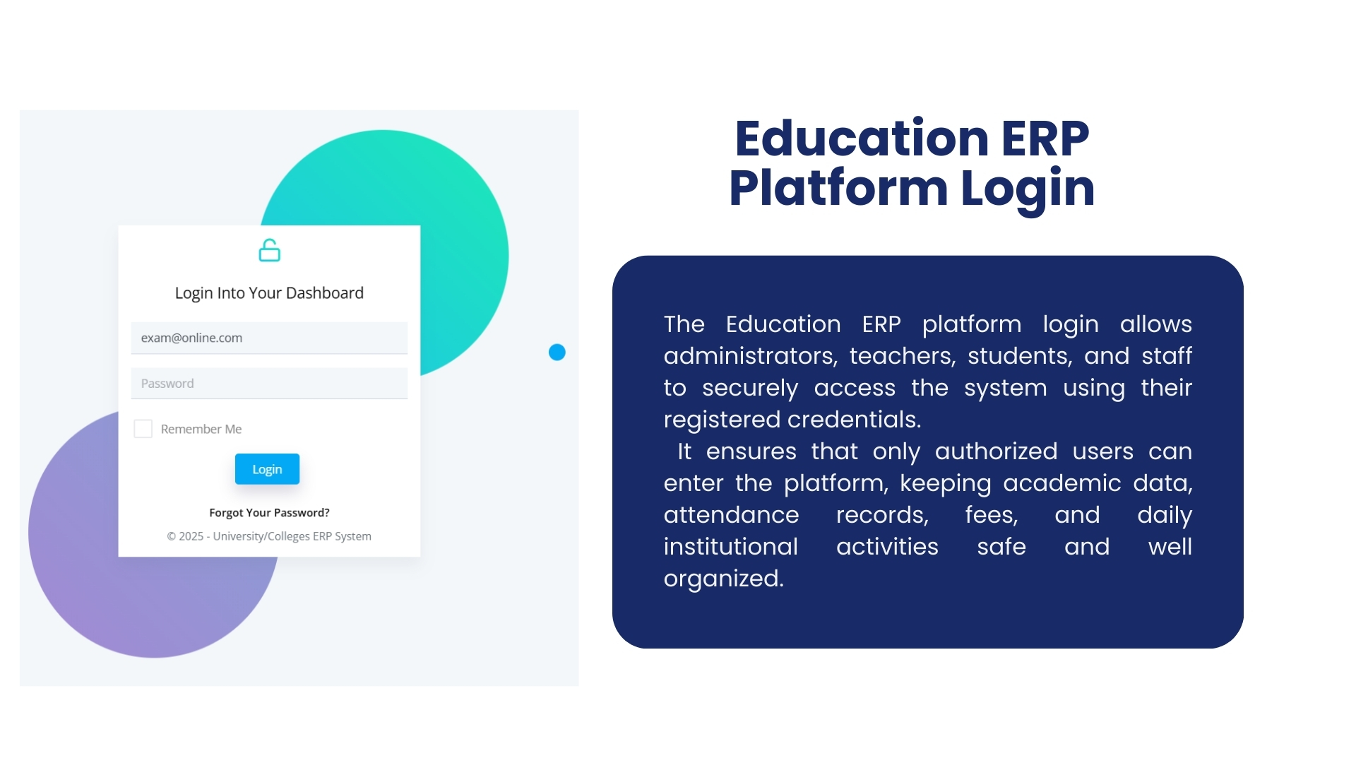 Custom education ERP software for institutions