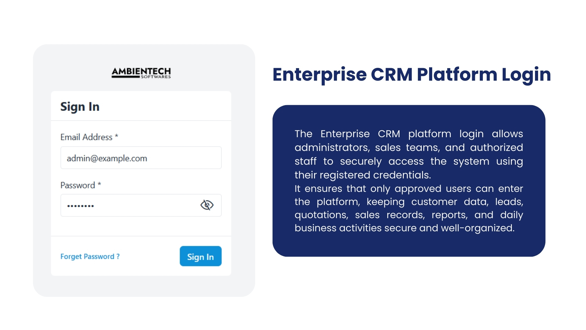 Custom enterprise CRM software solutions